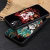 Japan Oni Samurai Yokai Mask Dragon Art Black Cover For Apple iPhone 15 13 14 12 11 Pro Max Mini XS 6 7 8 Plus Cases Soft Fundas