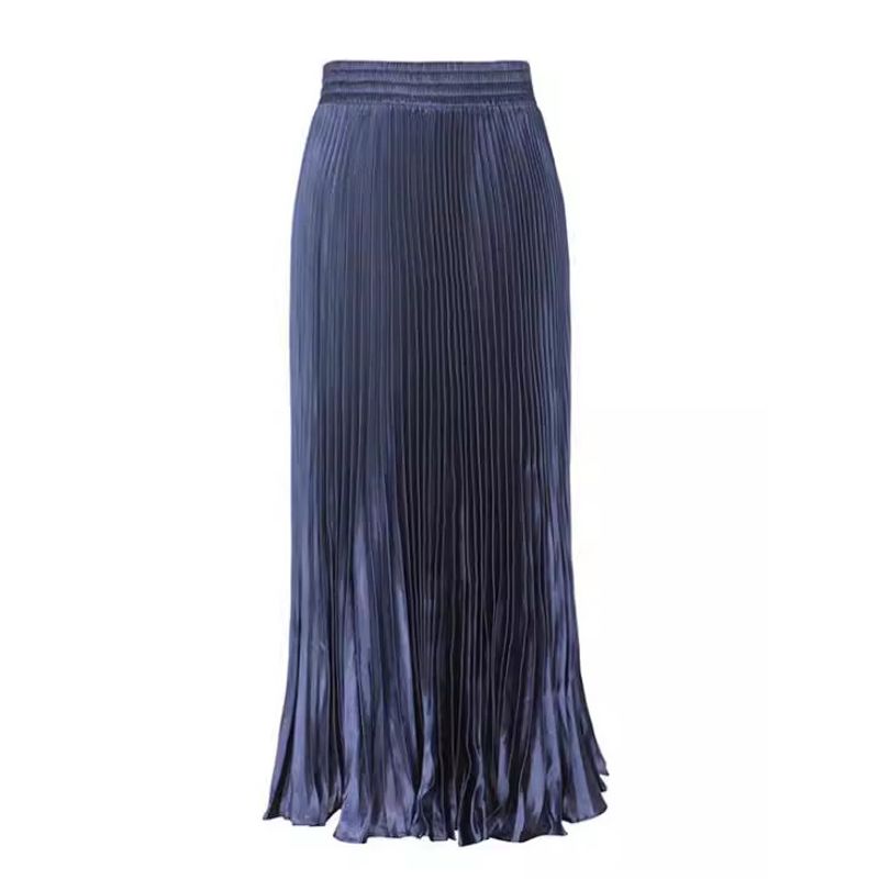 Solid Color Elastic Waist Bag Hip Skirt Pure Color Elastic Waist