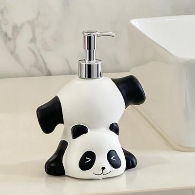 Refillable Panda Soap Dispenser with Pump Refill Multipurpose Easy Use Resin Liquid Container