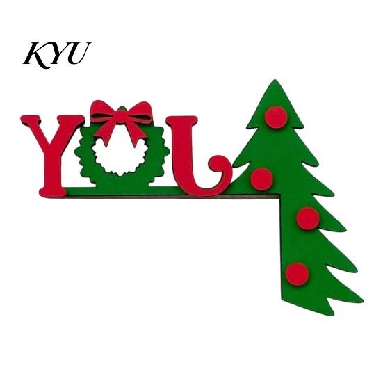 Gingerbread House Decor Christmas Wooden Door Corner Sign, L Shaped Festive Hanging Ornament Indoor Holiday Wall Art for Party, Santa Reindeer