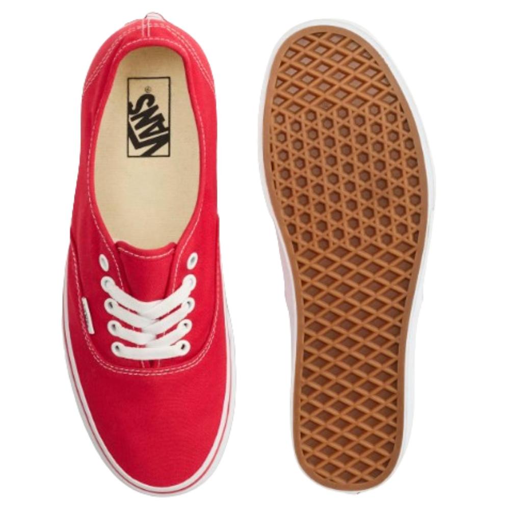 Durable Canvas Vans Core Classic Authentic Red Sneakers for Daily Comfort