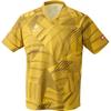 [Nittaku] Table Tennis Game Shirt Bright Vamos Shirt, Unisex, Moisture-Wicking, Stretch, 130cm-2XO, JTTA Approved, Gold, M, NW2223