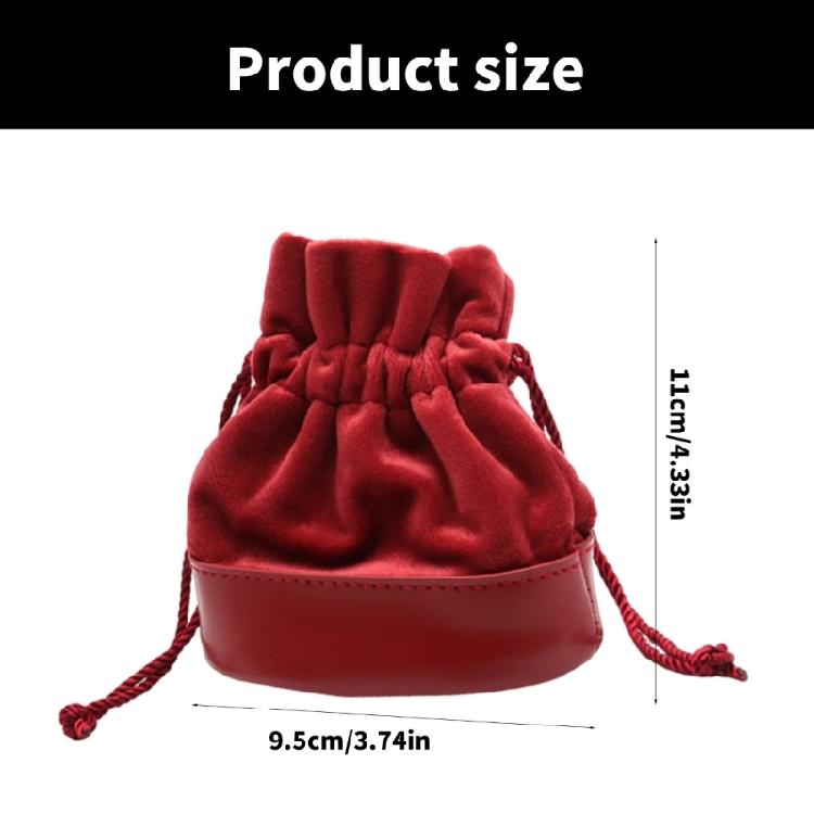 Luxurious Plush Drawstring Organizers Bag Elegant Plush Drawstring Storage Bag for Jewelry and Small Item Organization