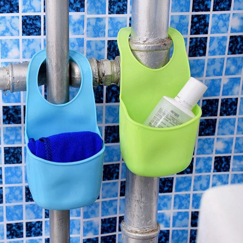 Silicone Sink Hanging Storage Bag Candy Colors Sink Drain Rack PVC Plastic Soap Dish  Home