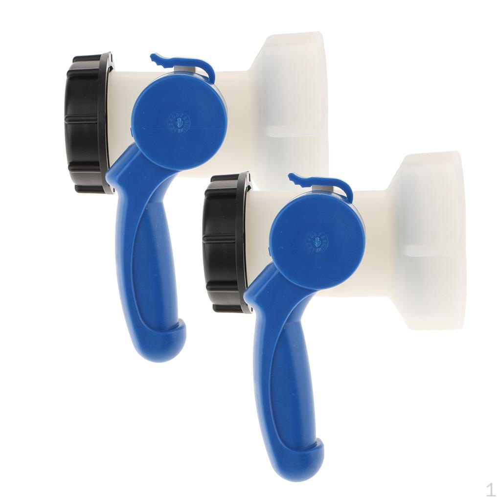 

2 piece Anti- 1000 Tote Tank Butterfly Valve Switch Water Adapter Hose Connector(75mm)