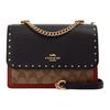 Klare Leather Trunk Bag Crossbody Bag Small Women's Black & Brown 90400-IME7V