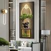 Home Decor Premium Entryway Framed Decorative Crystalline Painting Living Room Decoration LED Lights Illuminated Wall Art