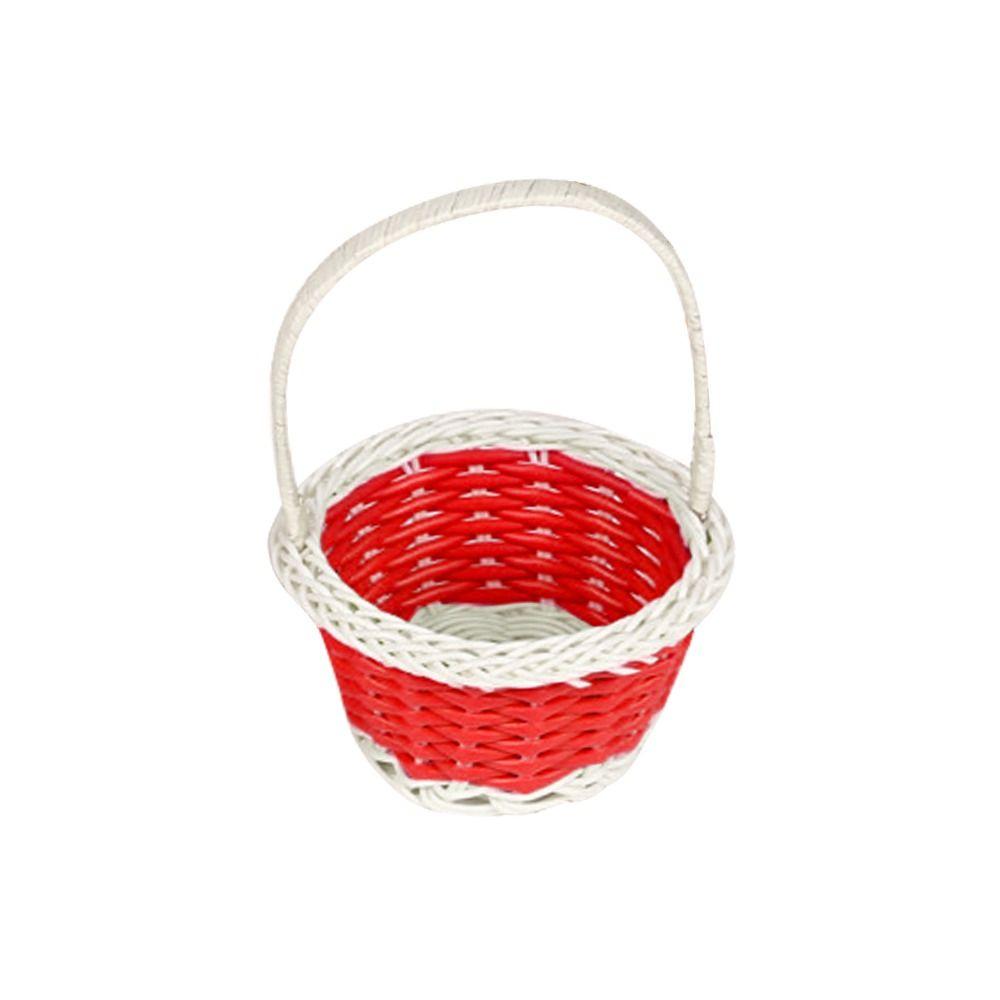 Rattan Gewebter Blumenaufbewahrungskorb Rund/Herzform Weidenblumenkorb Für Pflanze Zuhause Hochzeit