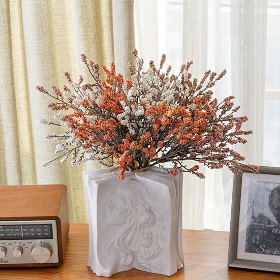 4 Pcs Artificial Berry Stems Faux Fruit Branch Realistic Fake Plants Ornaments for Christmas Wreath Crafts Wedding Party Winter Home Decor