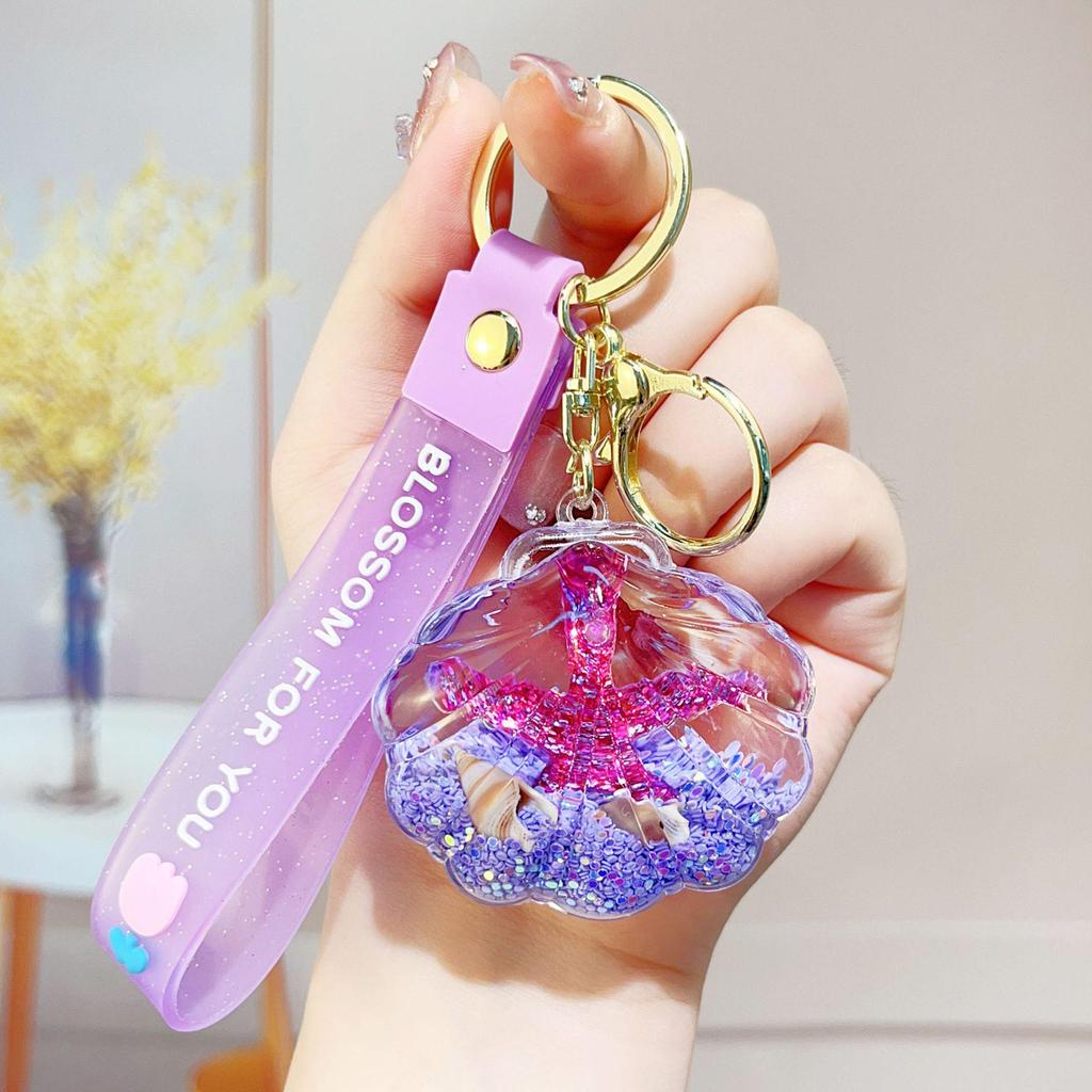 Flowing Sand Oil Keychain Bag Pendant Ornament