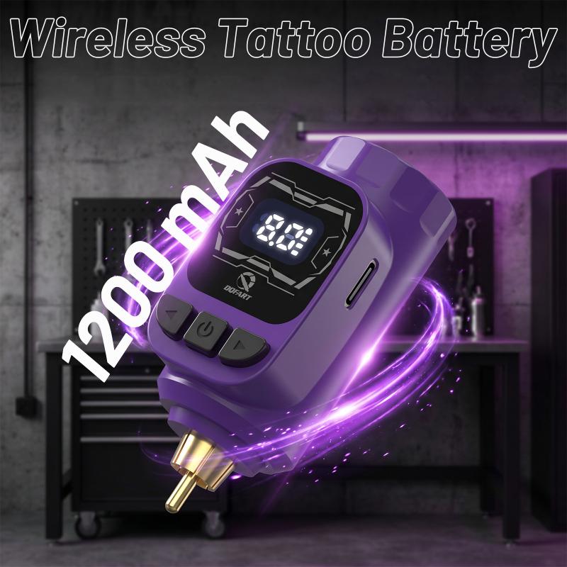 1 Set Portable Wireless Tattoo Power Supply 1200Mah With Color Screen Digital Display Control Tattoo Pen Battery