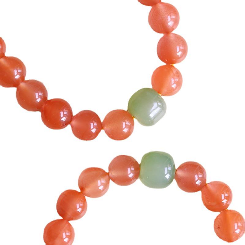 Natural Southern Red Agate & Hetian Jade Women's Bracelet