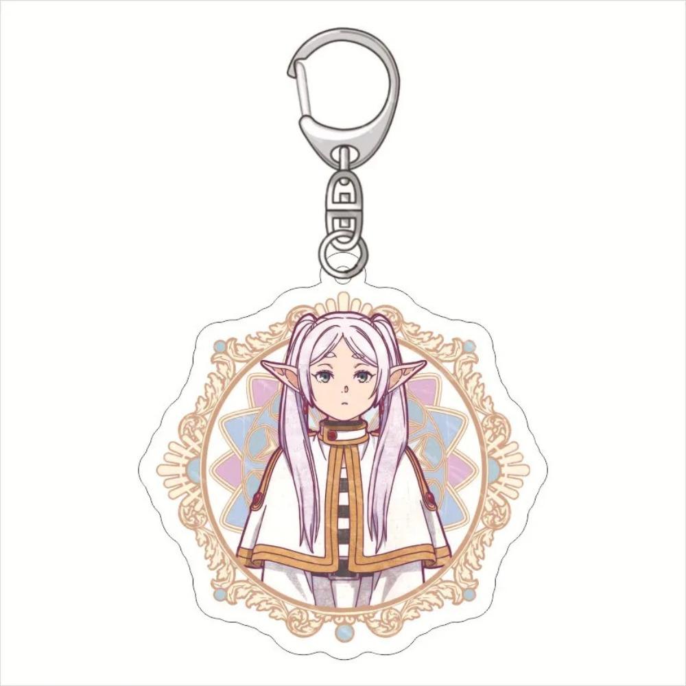 Acrylic Keychain For Anime Frieren Cartoon Figure Himmel Key Chain Ring Pendant Jewelry Fans Gift Cosplay Bag Accessories Gift