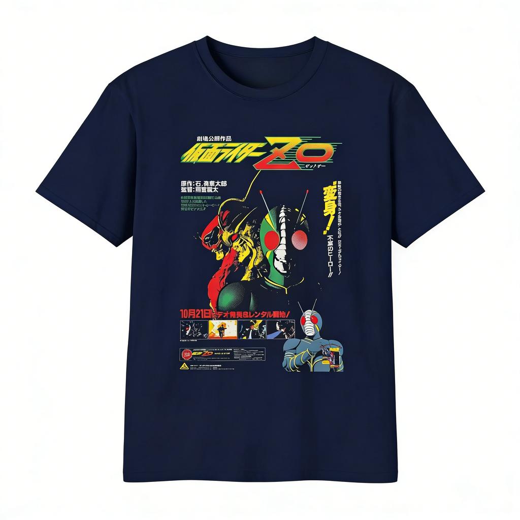 2026 Kaunisex Rider Zo Vintage Movie Poster Print Tshirt Black Oversized Cotton Casual Streetwear Tee For Tokusatsu Fans