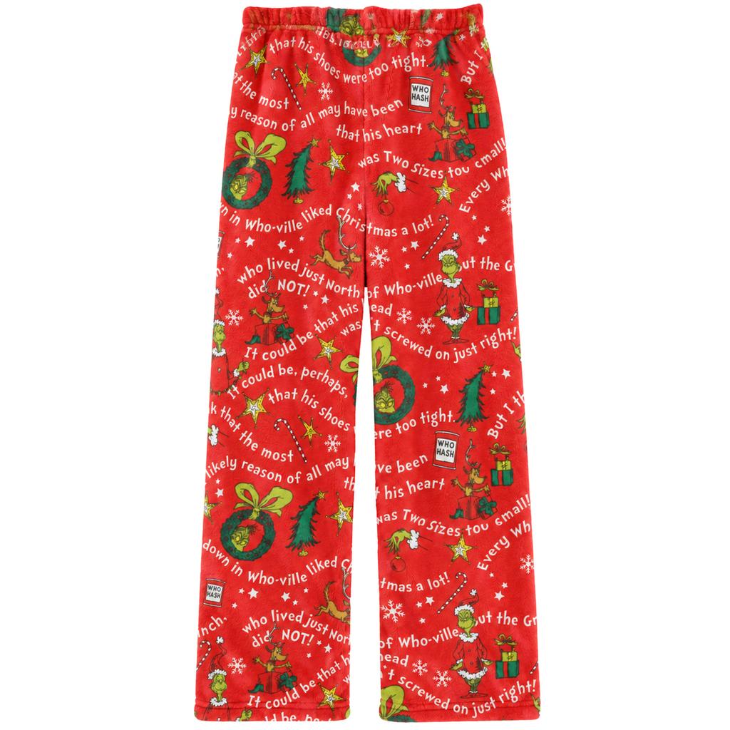 Women's Halloween Straight Leg Flannel Pants for Fall and Winter