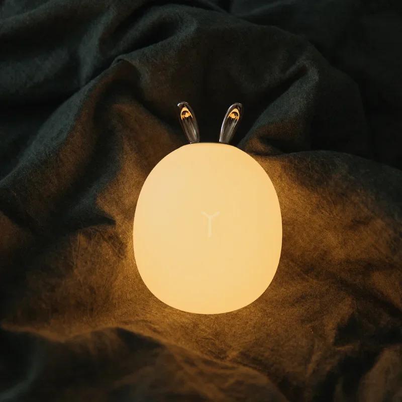LED Home Deco Nachtlicht USB Silikon Cartoon Tier Schlafzimmer Nacht Nacht Lampe Wohnzimmer Beleuchtung Desktop Tisch Lampen