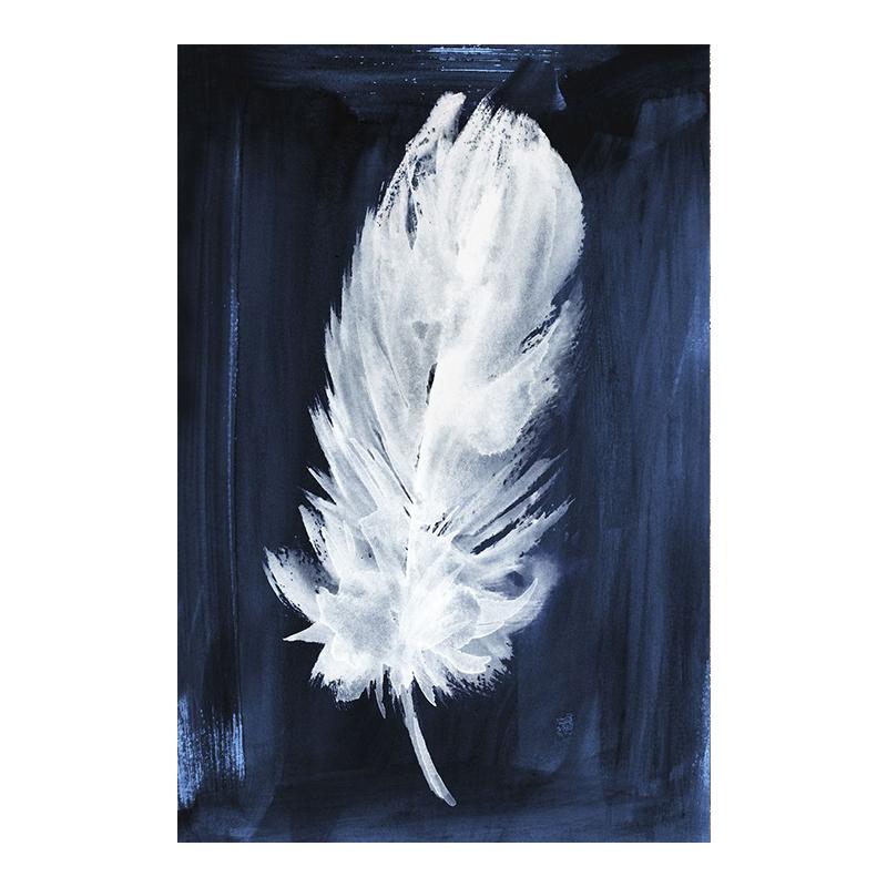 

Абстрактные красочные перья холст живопись постер современные граффити настенное искусство минималистичные картины для гостиной домашний декор Cuadros 50x80cm No Framed