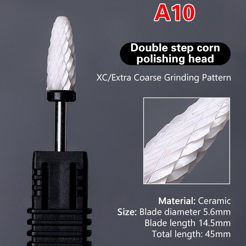 Ceramic Milling Cutter Nail Drill Bit Electric Manicure Pedicure Mill Bits Machine Files Nail Art Tools Equipment