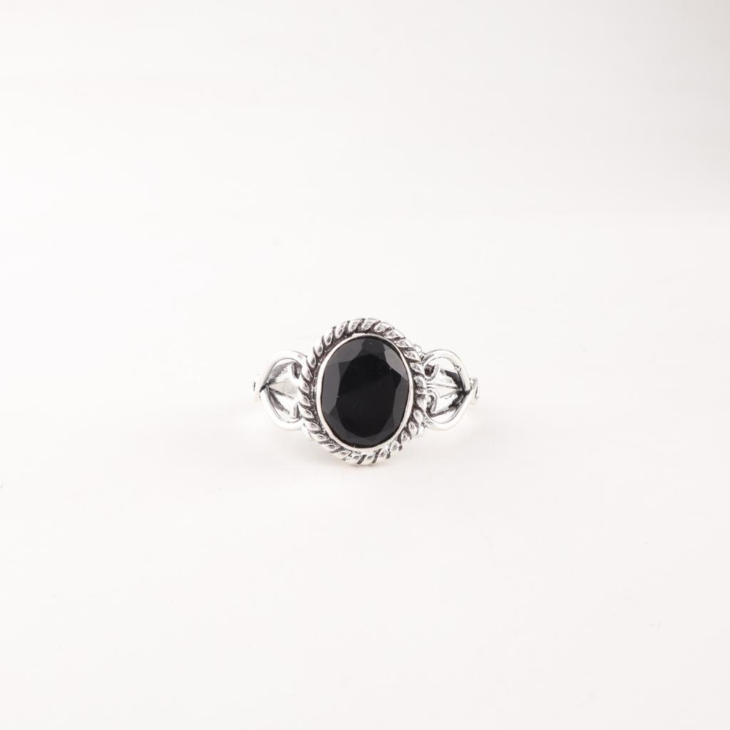 Black Onyx Gemstone 925 Sterling Silver Jewelry Handmade Ring For Wedding Gift RR-8-15