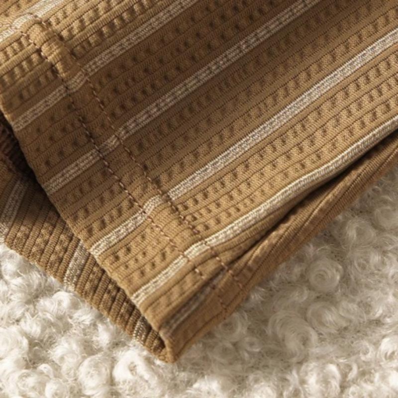 Men's Cotton Underwear Striped Mid-rise Boxer Shorts Male Comfortable Breathable Underpants U Bulge Pouch Sexy Panties