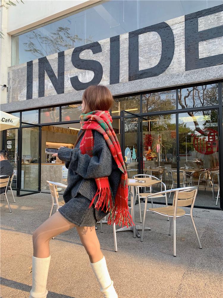Cozy Gray Sweater & High Waist Midi Skirt Set - Soft Knit Pullover, Perfect for Autumn & Winter