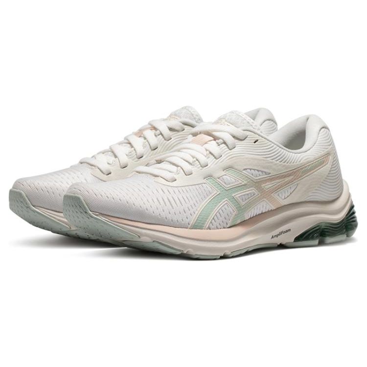 Asics Gel-Pulse 12 Comfortable Fashionable Fabric Low-Top Casual Running Shoes Women Sneaker White Teal 1012B539-100