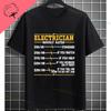 100 Cotton Funny Electrical Design Tshirt  Electrician For Unisex Crew Neck Short Sleeve Powerline Electricians Tee