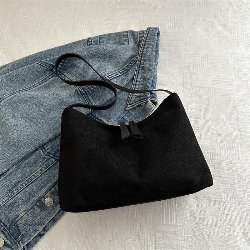 

Сумка-тоут из оленьей кожи в стиле ретро, женская, осенне-зимняя, модная, через плечо, сумка-мессенджер для поездок на работу чёрный