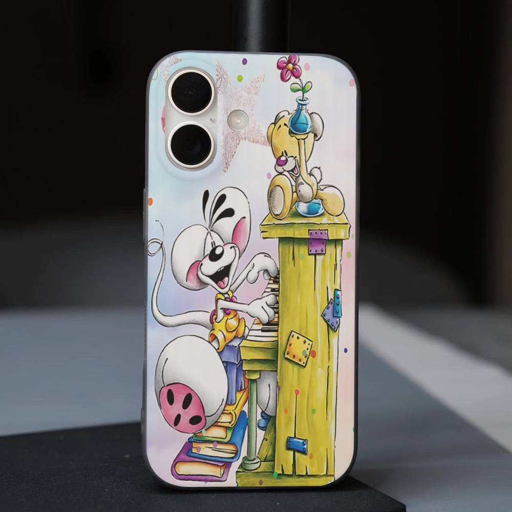 Cartoon D-Diddl For IPhone 17 16 15 14 13 12 11 Pro Max Plus Pro Clear Phone Cover Non-Slip Shell