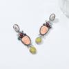 Exaggerated luxury vintage floral pendant earrings, bohemian style summer women's earrings