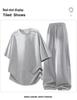 Men's Gray Short-Sleeve T-Shirt Set: Rebellious, Handsome, High-End Summer Casual Sportswear.