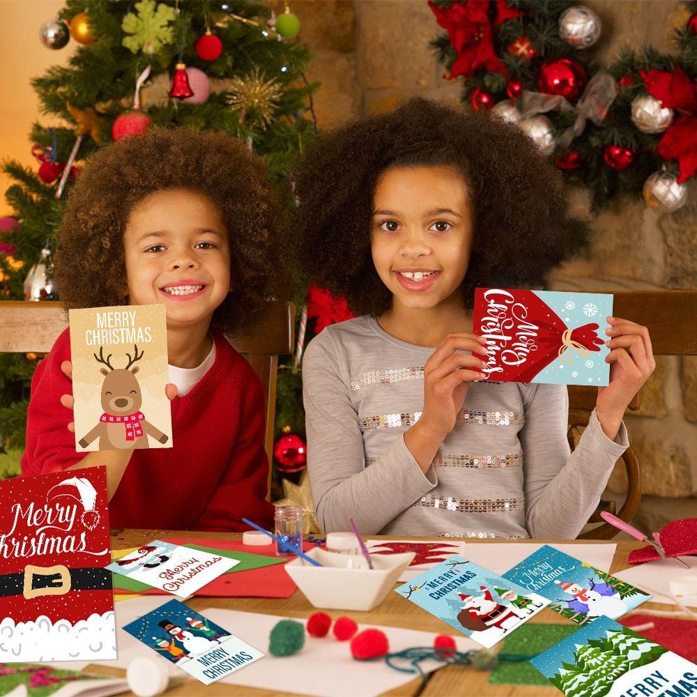 12pcs/set Snowman Party Invitation Cards with Envelopes Christmas Note Card  Party  Supply