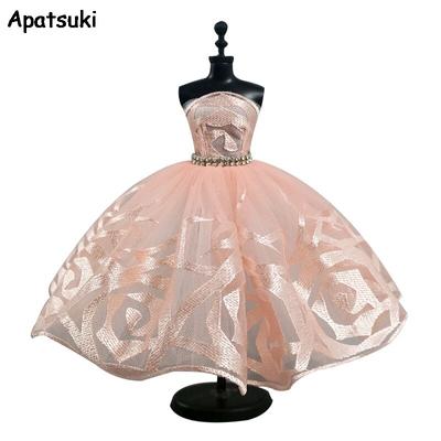 High Quality Ballet Tutu Dress For Barbie Doll Outfits Clothes 1/6 Dolls Accessories Rhinestone 3-layer Skirt Party Gown Toy