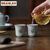 2pc/lot Sky Blue Ru Kiln Window Flower Teacup Tea Bowl Cup For Tea Tea-tasting Fragrance Cup Chazhan Master Cups Drinkware 40ml