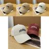 Simple Solid Color Letter Embroidery Women Summer Casual Sunshade Baseball Cap For Casual Outdoors