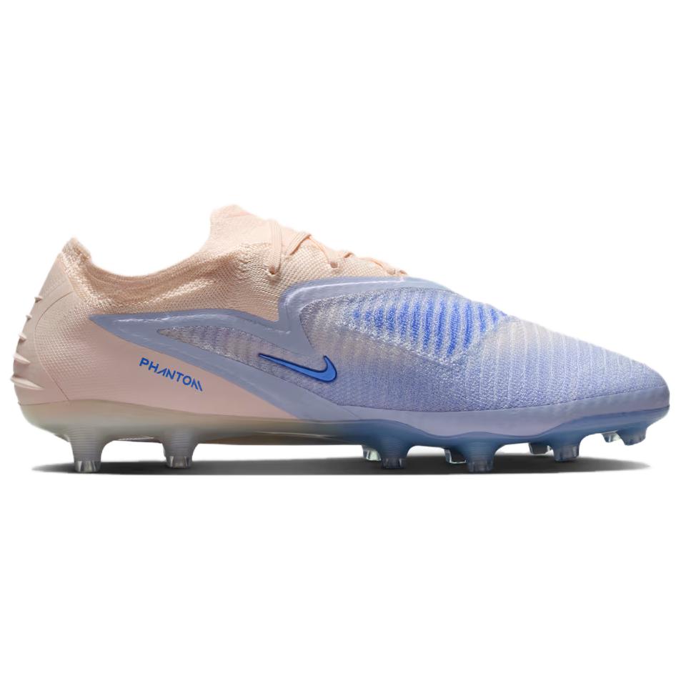 Nike Phantom 6 Elite LV8 Bequem Vielseitig AG (Gummistollen) Fußballschuhe Unisex Sneaker Hellrosa Blau IR2327-008