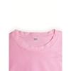 European Sizes Girl's Round Neck Short Sleeve T-Shirt with Cute Hamster Making a Heart Gesture Print, Fashionable Casual  Top