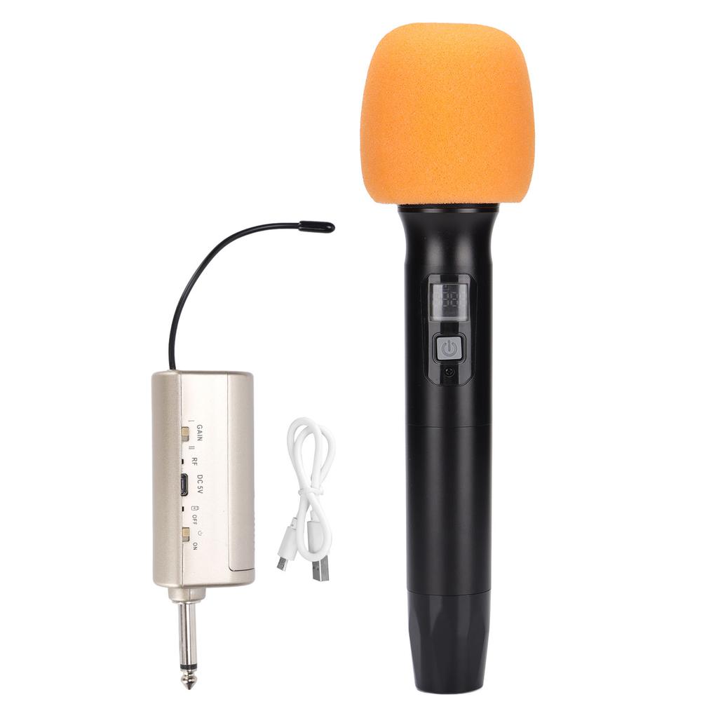 Wireless UHF Microphone Wireless Handheld Cordless Mic Set for Karaoke Church Events