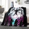 Stranger Eleven Upside Down Flannel Blanket, Soft Polyester, Modern Design, All-Season for Camping, Travel, Gifts for Holidays or Birthdays