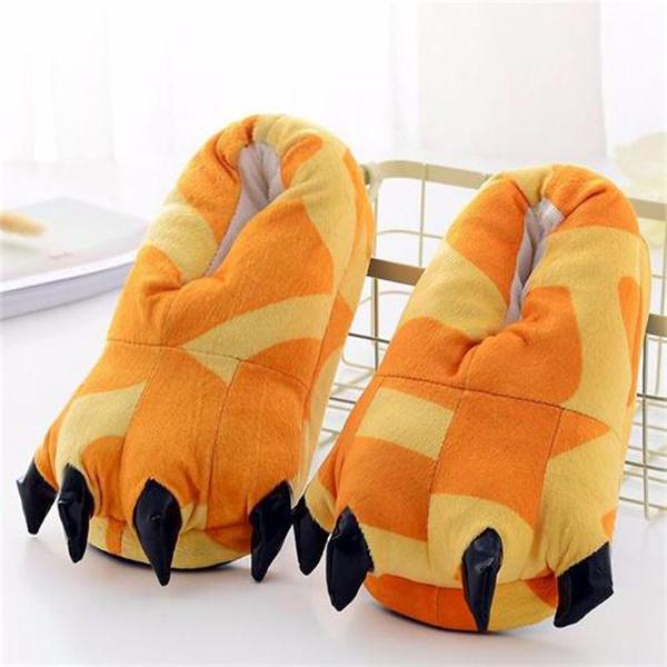 Tier Kigurumi Hausschuhe für Kinder Erwachsene Pyjama Schuhe Cartoon Einhorn Dinosaurier Winter Warme Krallen Schuhe