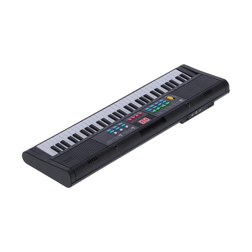 TOPINCN 61 Keys Electronic Keyboard Piano MQ6186 Multi-Function Microphone Touch Feel Home Use Lightweight USB Connection for Beginners Silent
