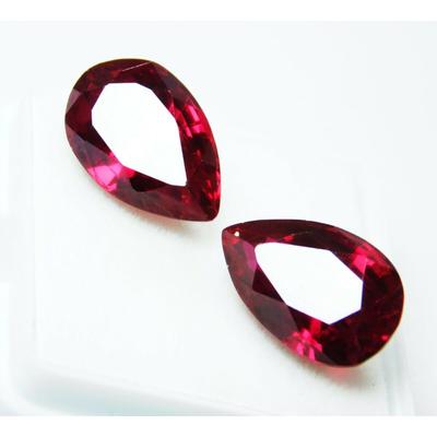 Natural Red Ruby Loose Gemstone Pear Cut 17.30 Ct for Jewelry Making and Gem Collections