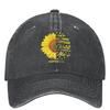 Classic Sunflower Christ Baseball Caps Unisex Cotton Washed Christian Religion Saint Trucker Hat Travel Adjustable