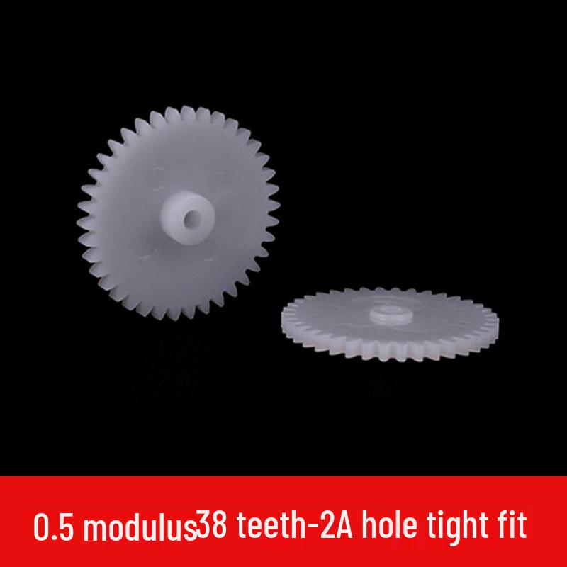In-stock 0.5 Module POM Plastic Gear, 38 Teeth, Single Layer for 2A Motor Rack, DIY Toy
