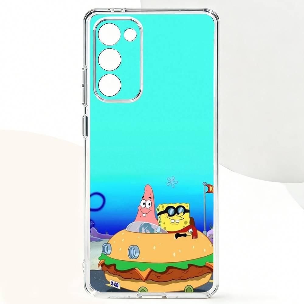 S-Sponge FunnyBob Animation Phone Case For Samsung Galaxy A,71,70,52,51,40,31,50,50S,30S,21S,12,10,Note20ultra Transparent Cover