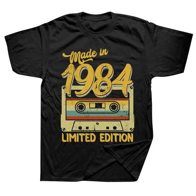 Funny Made In 1984 Limited Edition Classic T Shirts Summer Graphic Cotton Streetwear Short Sleeve Birthday Gifts Tshirt Men