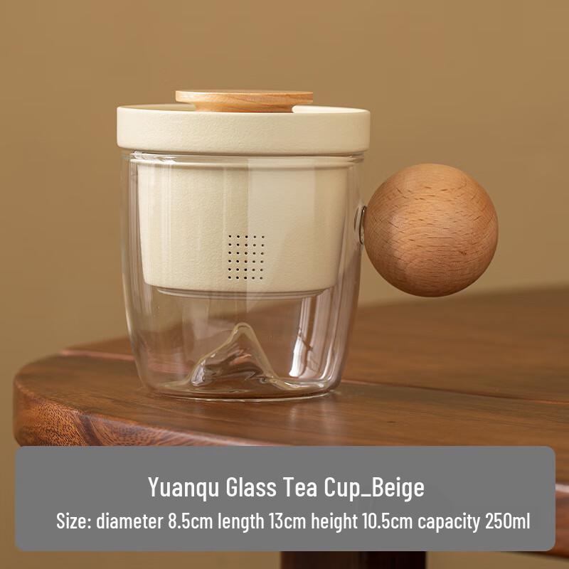 TLAKEHO Glass Tea Infuser Mug