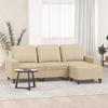 Vidaxl 3-Seater Sofa, Cream, 180 Cm, Upholstered In Fabric