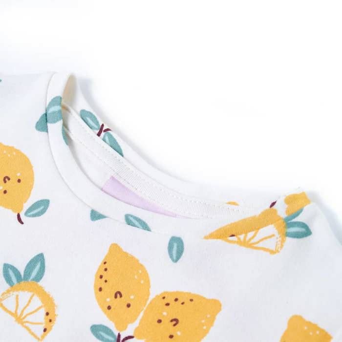 T-shirt pour enfants avec ourlet noué écru 92/104/116/128/140