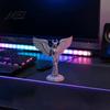 Matte Texture Ornaments Demon Angel Statue, 3D Printed Wings Texture, Devil Fall-Resistant Ornament for Desk Study Entrance Hall Decoration